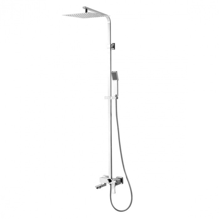 Sistem de Dus cu Para si Pipa Fixa Inaltime Reglabila Lemark Unit LM4562C Crom