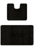 Set 2 Covorase Baie Ethnic Negru, 60x100cm si 50x60cm, Antiderapant, Polipropilena