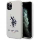 Husa TPU U.S. Polo Big Horse pentru Apple iPhone 11 Pro, Alba USHCN58SLHRWH