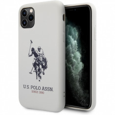 Husa TPU U.S. Polo Big Horse pentru Apple iPhone 11 Pro Max, Alba USHCN65SLHRWH