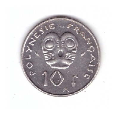 Moneda Polinezia Franceza 10 francs/franci 1986, stare foarte buna, curata foto