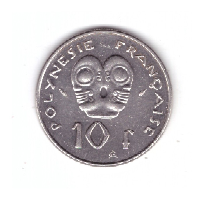 Moneda Polinezia Franceza 10 francs/franci 1986, stare foarte buna, curata