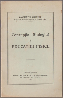 Constantin Kiritescu - Conceptia biologica a educatiei fisice foto