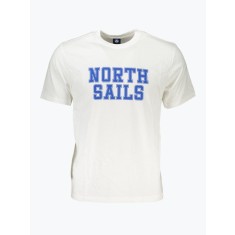 Tricou barbati cu decolteu la baza gatului si imprimeu cu logo alb, S