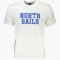Tricou barbati cu decolteu la baza gatului si imprimeu cu logo alb, S