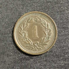 Moneda 1 rappen 1880 Elvetia