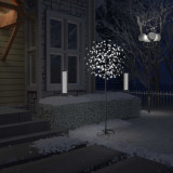 Pom Craciun, 200 LED-uri alb rece, flori de cires, 180 cm GartenMobel Dekor, vidaXL