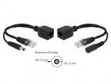 Set adaptor pasiv PoE RJ45 DC 5.5 x 2.1 mm, Delock 66023
