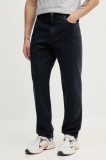 Barbour pantaloni Washed Stretch Twill Regular Fit Trouser barbati, culoarea albastru marin, drept, MTR0742