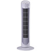HOMCOM Ventilator Turn Oscilant cu 3 viteze, Ventilator Piedestal din Plastic ABS, 27x27x75 cm, Negru