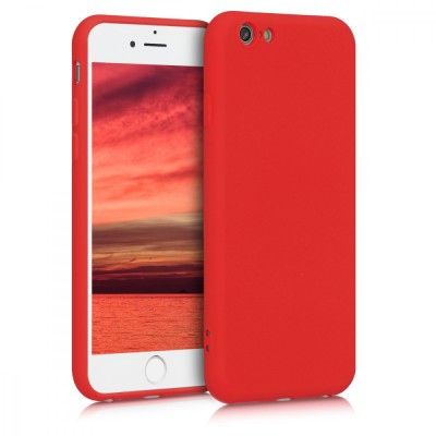 Husa pentru Apple iPhone 6 / iPhone 6s, Silicon, Rosu, 49980.09 foto