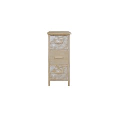 Comoda lemn natur alb 26 x 32 x 62 cm