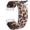 Curea textila elastica, compatibila Huawei Watch Fit 1, cu adaptor dedicat, Elastic Leopard