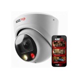 Kit supraveghere IP KEEYO cu 4 camere 5MP, zoom optic, AI, audio si PoE