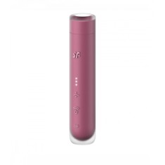Vibrator First Kiss, 30 Programe Suctiune, USB, Burgundy, 14.5 cm