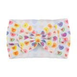 Bentita lata cu funda si imprimeu - Model 3 (Marime Disponibila: 6-12 luni