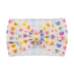 Bentita lata cu funda si imprimeu - Model 3 (Marime Disponibila: 6-12 luni