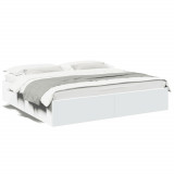 VidaXL Cadru de pat alb 180x200 cm din lemn prelucrat