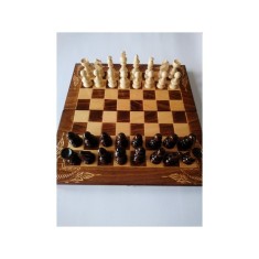 Set de șah din lemn cutie de tablă de șah piesă de șah dame de table cadou jucărie joc de masă