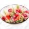 Tablou cu maci rosii, tablou oval pe lemn 40616