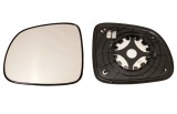 Geam oglinda exterioara cu suport fixare Chevrolet Captiva (Klac), 07.2011-2015, Stanga, incalzita; geam convex; cromat
