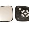 Geam oglinda exterioara cu suport fixare Chevrolet Captiva (Klac), 07.2011-2015, Stanga, incalzita; geam convex; cromat