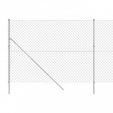 Gard de plasa de sarma, argintiu, 1,4x25 m GartenMobel Dekor, vidaXL