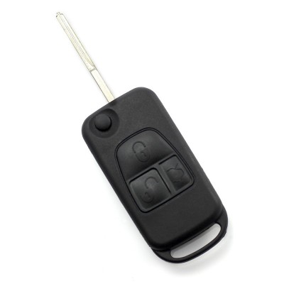 Carcasa cheie Mercedes Benz Carguard, 3 butoane, tip briceag, lama 2, Negru foto