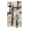 Set Sabie si Topor Paladin Voice Knight cu Sunete, 55 cm Sabie, 43.5 cm Topor, Baterii AG13 Incluse
