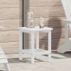 VidaXL Masă laterală Adirondack Alb 38 x 38 x 45 cm din HDPE