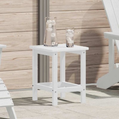 vidaXL Masă laterală Adirondack Alb 38 x 38 x 45 cm din HDPE foto