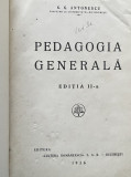G. G. Antonescu - Pedagogia generala - 1936
