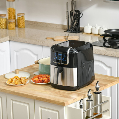 HOMCOM friteuza cu aer cald 8 in 1 de 6,5 L, Air Fryer 1700 W foto