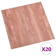 Placi de pardoseala autoadezive, 20 buc., rosu, PVC, 1,86 m&amp;sup2; foto