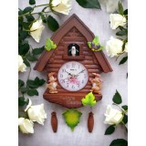 Ceas de perete maro cu cuc 48 cm