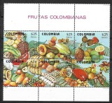 B0442 - Columbia 1981 - Fructe 6v.neuzat,perfecta stare, Nestampilat