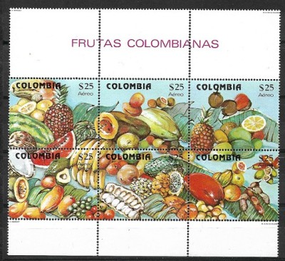 B0442 - Columbia 1981 - Fructe 6v.neuzat,perfecta stare foto