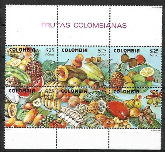 B0442 - Columbia 1981 - Fructe 6v.neuzat,perfecta stare