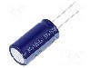 Condensator electrolitic, 1mF, 80V DC, -40...105&deg;C, AISHI - ERS1BM102L30OT