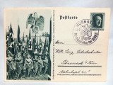 Carte Poștală Ilustrată Germania Reich-ul German 1937 Defilare SA Drapel Vultur Ștampilă Specială Circulată - A0021