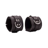 Catuse negre din piele cu catarama Devil Sticks#