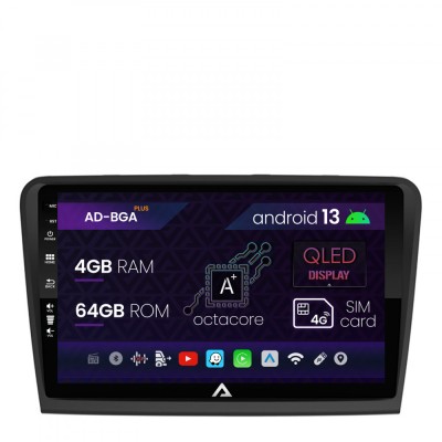 Navigatie Skoda Superb 2 (2008-2015), Android 13, A-Octacore 4GB RAM + 64GB ROM, 10.1 Inch - AD-BGA10004+AD-BGRKIT043 foto