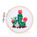 Mini Set de Broderie in Cruciulita , Cactus