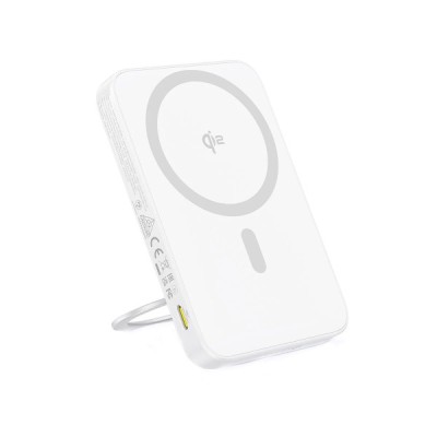 Baterie Externa Wireless Baseus PicoGo, 5000mAh, 20W, PD + FQI, 1 x QI - 1 x USB-C, Alba P10076800213-01 foto