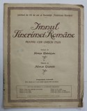 IMNUL TINERIMEI ROMANE PENTRU COR UNISON PIAN , versuri de MIRCEA RADULESCU , muzica de ALFONSO CASTALDI , 1928 , PREZINTA URME DE UZURA