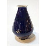 Vază solifloră ceramică glazurat cobalt