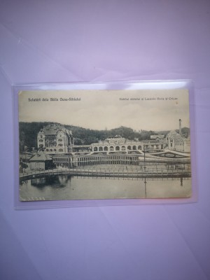 Carte postala Baia Ocna Sibiului-Bad Salzburg-Vizakna furdo-1922, circulata foto