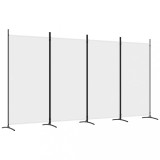 Cumpara ieftin Paravan de camera cu 4 panouri, alb, 346x180 cm, textil