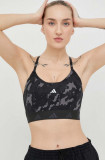 Adidas Performance sutien sport AeroReact culoarea negru, modelator