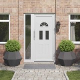 Cumpara ieftin Jardiniera 2 pcs Negru 75 x 75 x 60 cm Otel